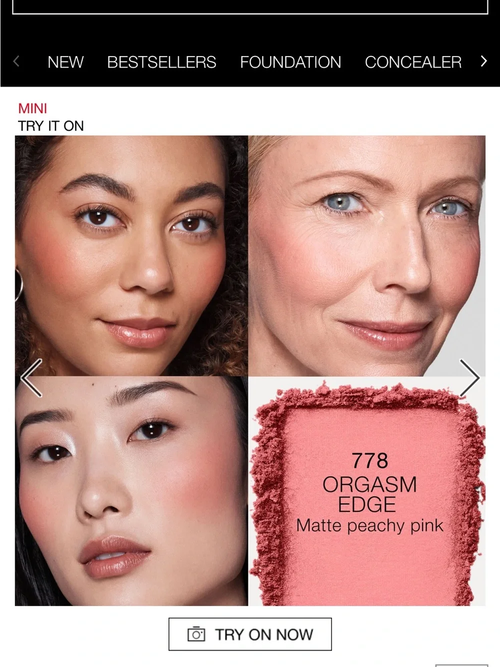 NARS MINI BLUSH -Smooth Buildable Color - Orgasm Edge